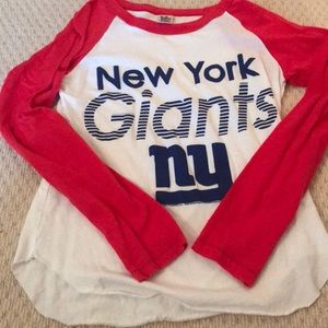 NY GIANTS BOYS LONG SLEEVE TSHIRT